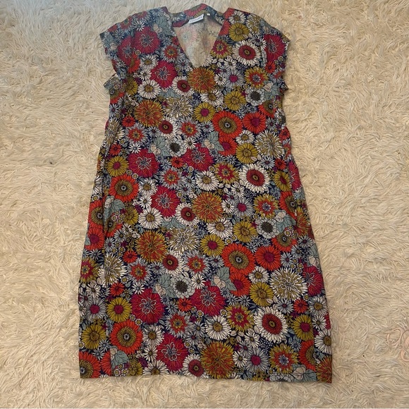 FOIL Strike a Pose Benefits Linen Dress Women’s Sze 8 Multicolor W/ Pockets NWOT - Picture 9 of 9